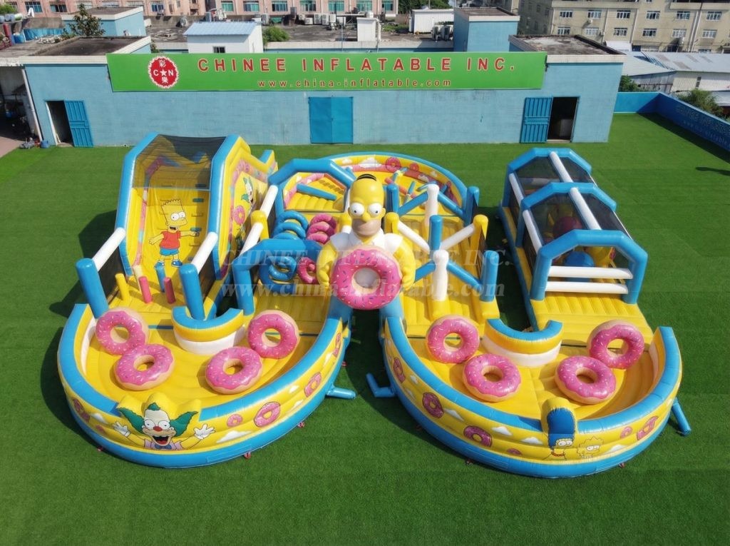 CR2-765 The Simpsons Theme Ginat Inflatable Obstacle Courses Challenging Run