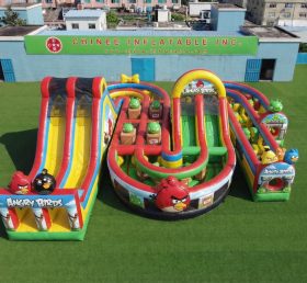 CR2-776 Angry Birds Theme Giant Inflatable Obstacle Courses Challenging Run