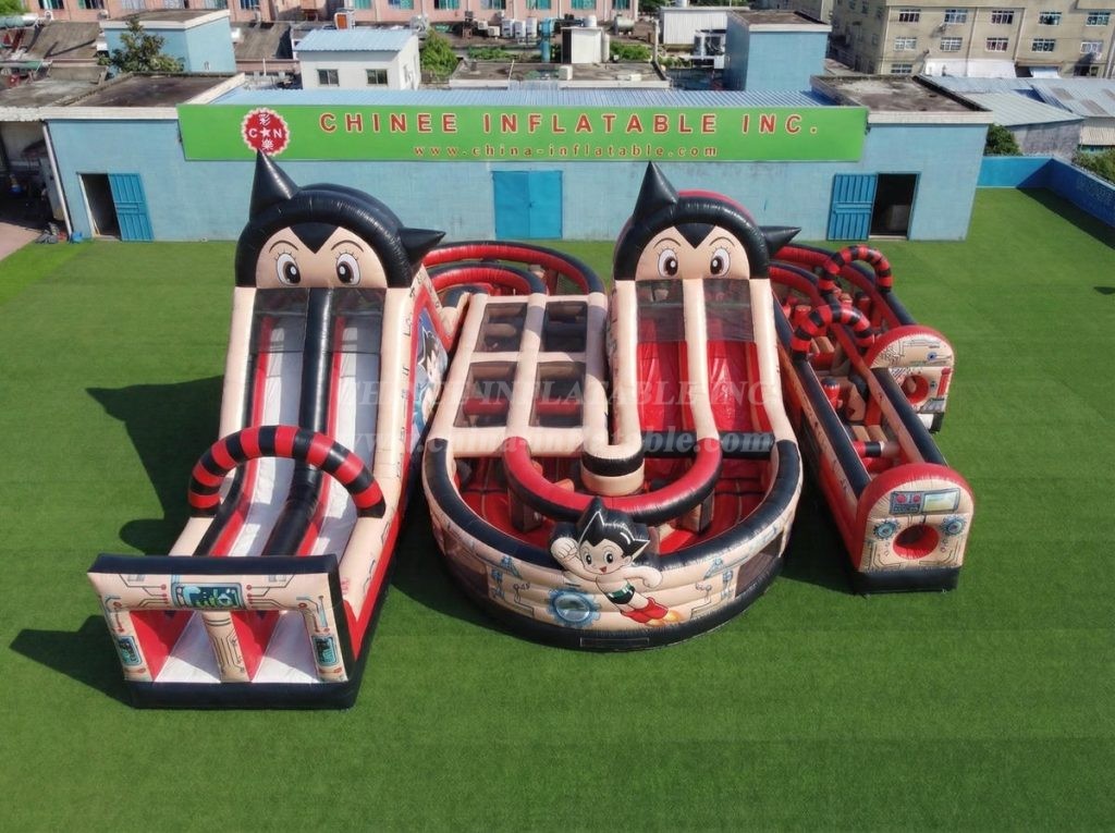 CR2-777 Astro Boy Theme Giant Inflatable Obstacle Courses Challenging Run