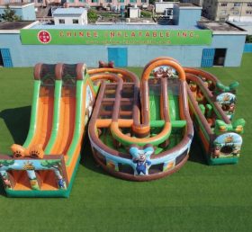 CR2-785 Boonie Bears Theme Giant Inflatable Obstacle Courses Challenging Run