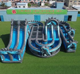 CR2-799 Godzilla Theme Giant Inflatable Obstacle Courses Challenging Run