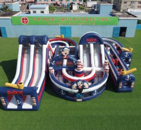 CR2-825 Popeye Theme Giant Inflatable Obstacle Courses Challenging Run