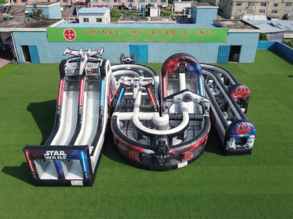 CR2-836 Star Wars Theme Giant Inflatable Obstacle Courses Challenging Run