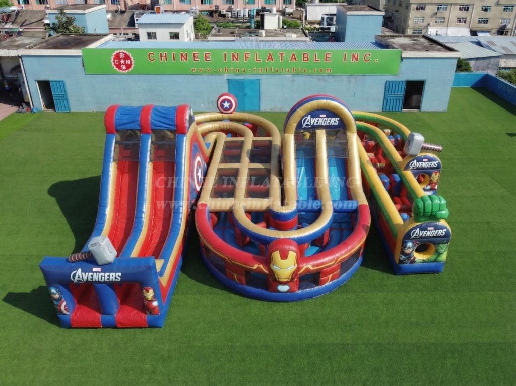 CR2-841 The Avengers Theme Giant Inflatable Obstacle Courses Challenging Run