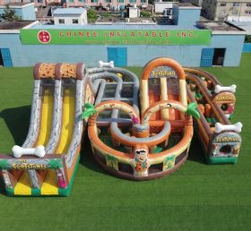 CR2-842 The Flintstones Theme Giant Inflatable Obstacle Courses Challenging Run