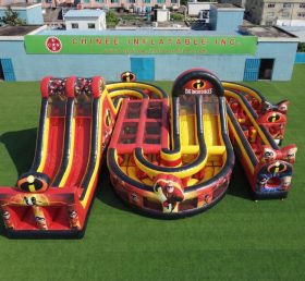 CR2-843 The Incredibles Theme Giant Inflatable Obstacle Courses Challenging Run