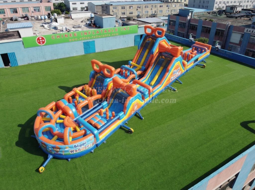 CR2-865 Blippi Wonders Theme Giant Obstacle Course Challenging Run