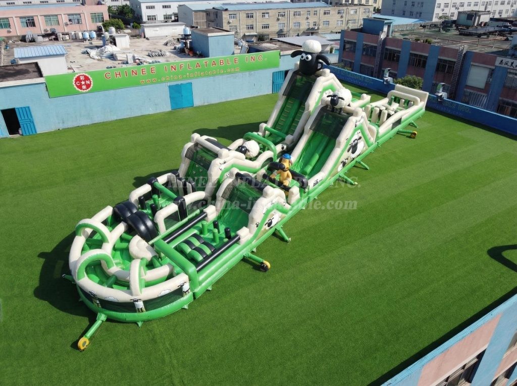 CR2-909 Shaun The Sheep Theme Giant Obstacle Course Challenging Run