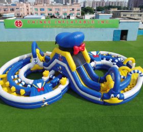 CR2-942 Donald Duck Theme Ginat Inflatable Obstacle Courses Challenging Run