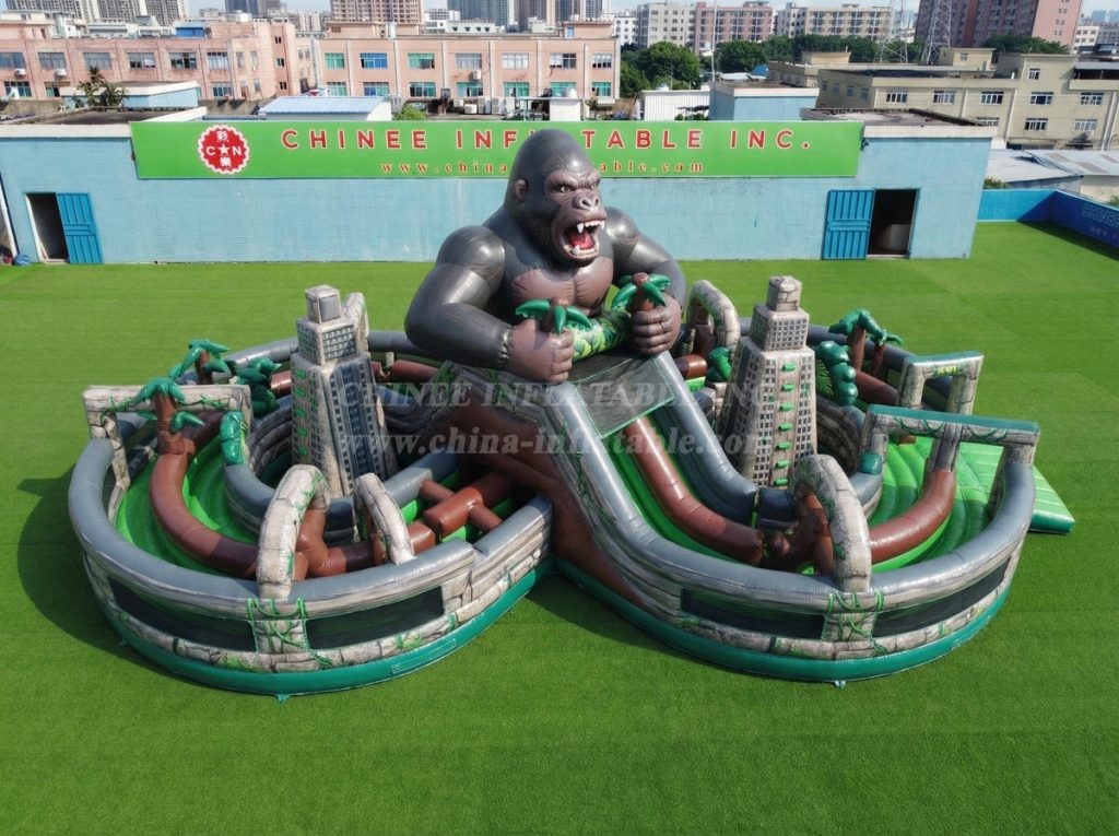 CR2-950 King Kong Theme Ginat Inflatable Obstacle Courses Challenging Run