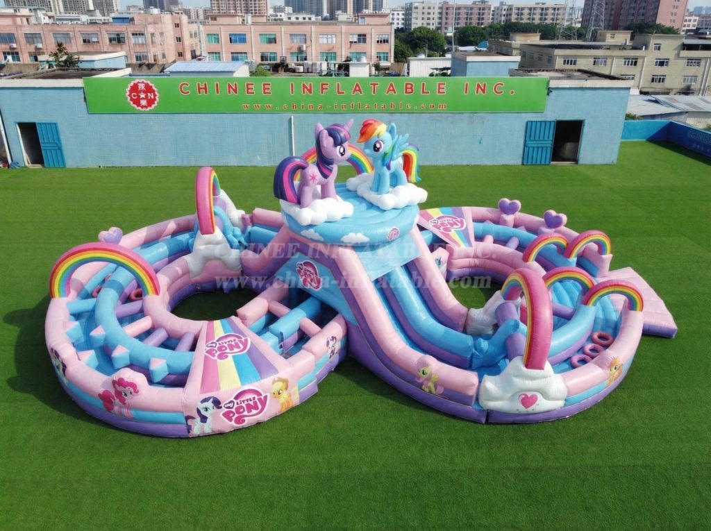 CR2-959 My Little Pony Theme Ginat Inflatable Obstacle Courses Challenging Run