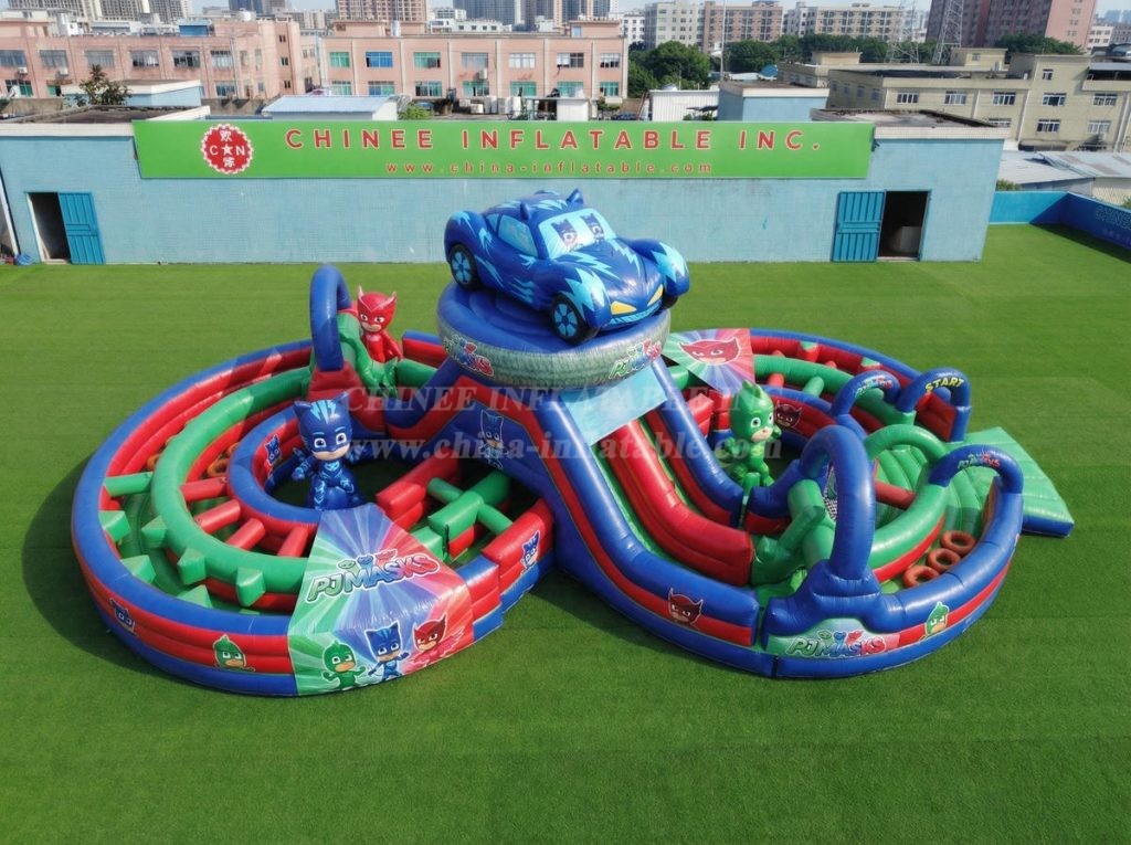 CR2-963 PJ Masks Theme Ginat Inflatable Obstacle Courses Challenging Run