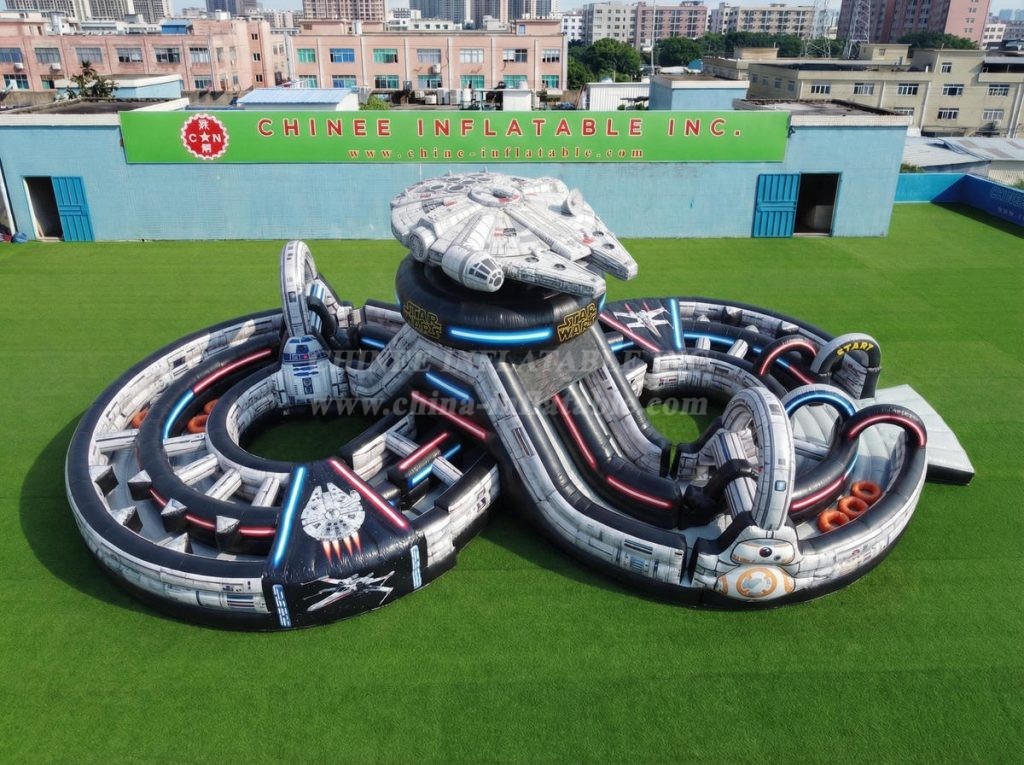 CR2-975 Star Wars Theme Ginat Inflatable Obstacle Courses Challenging Run