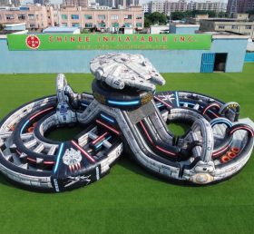 CR2-975 Star Wars Theme Ginat Inflatable Obstacle Courses Challenging Run