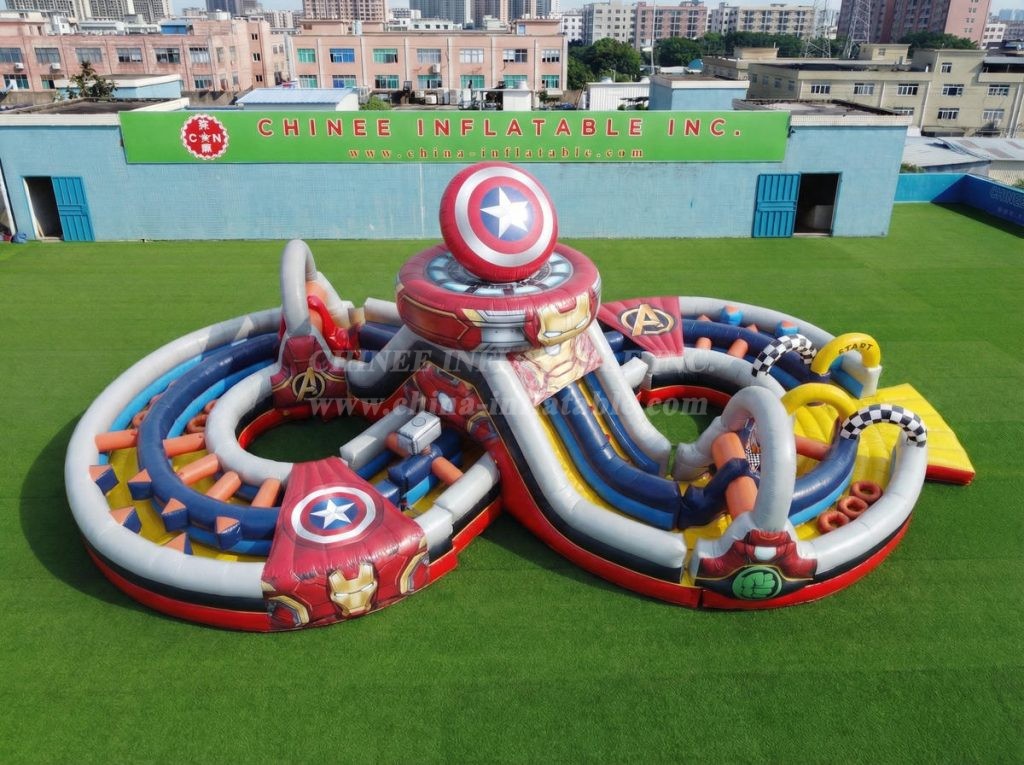 CR2-980 The Avengers Theme Ginat Inflatable Obstacle Courses Challenging Run