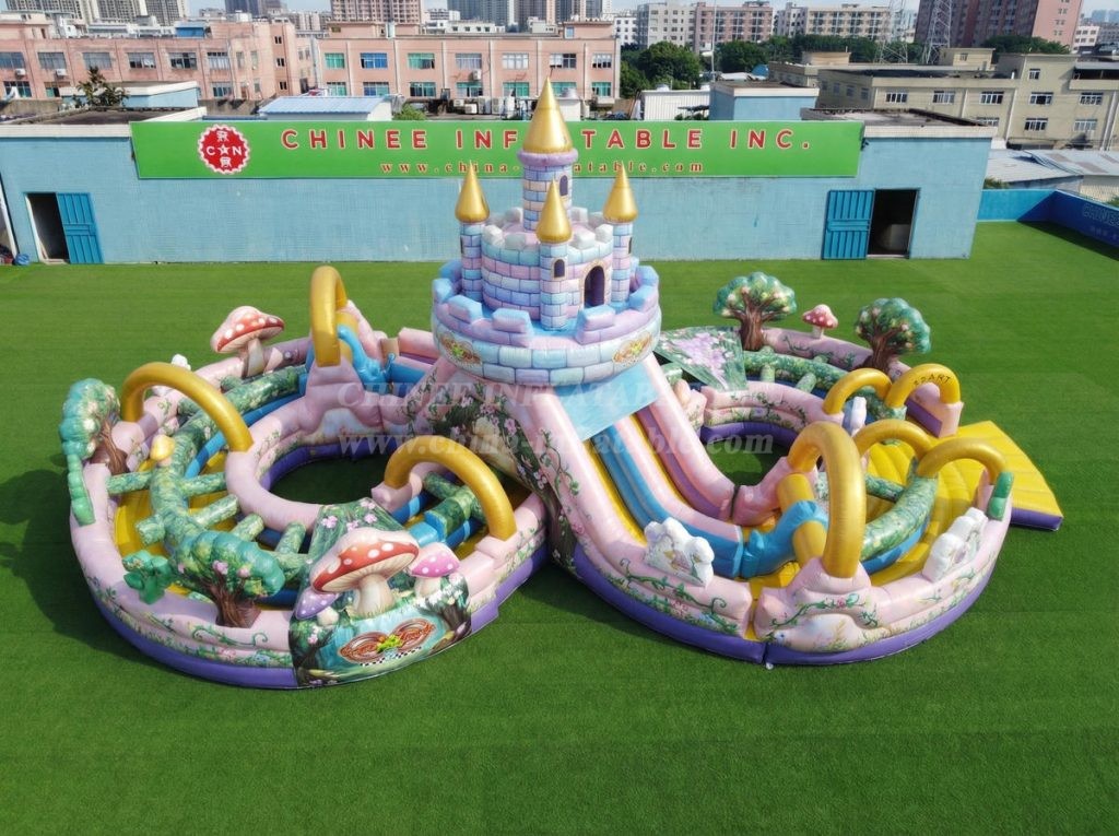 CR2-988 Fairy Tale Theme Ginat Inflatable Obstacle Courses Challenging Run