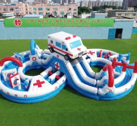 CR2-990 Hospital Theme Ginat Inflatable Obstacle Courses Challenging Run