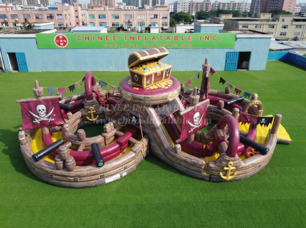 CR2-992 Pirates Theme Ginat Inflatable Obstacle Courses Challenging Run