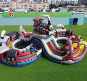 CR2-999 Train Theme Ginat Inflatable Obstacle Courses Challenging Run