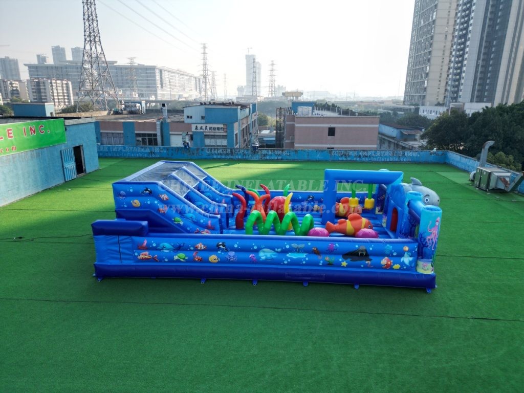 T6-4390B Ocean Theme Inflatable FunCity
