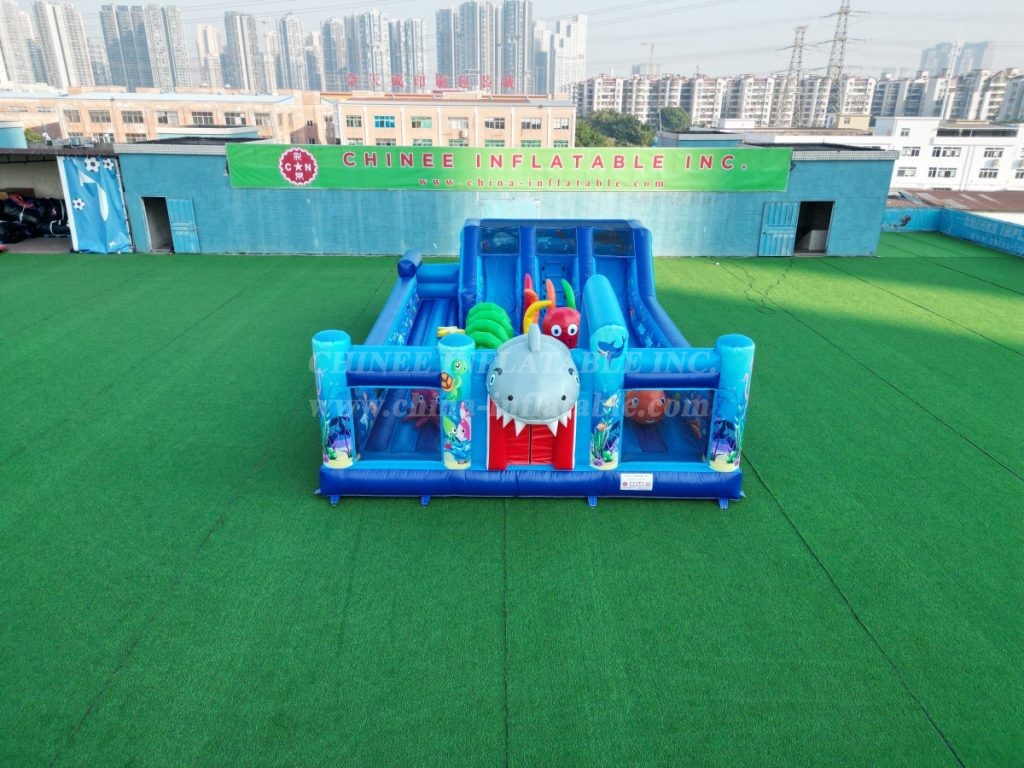 T6-4390B Ocean Theme Inflatable FunCity
