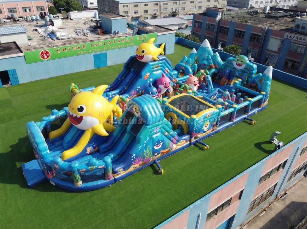 GF3-1002 Baby Shark Theme Inflatable Playground