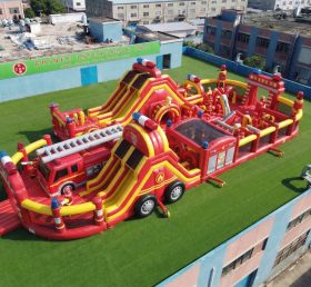 GF3-1010 Firetruck Theme Inflatable Playground