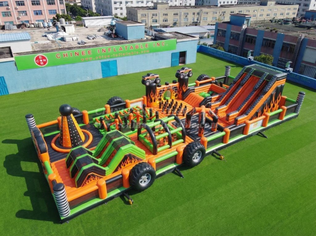 GF3-1151 Monster Trucks Theme Inflatable Park