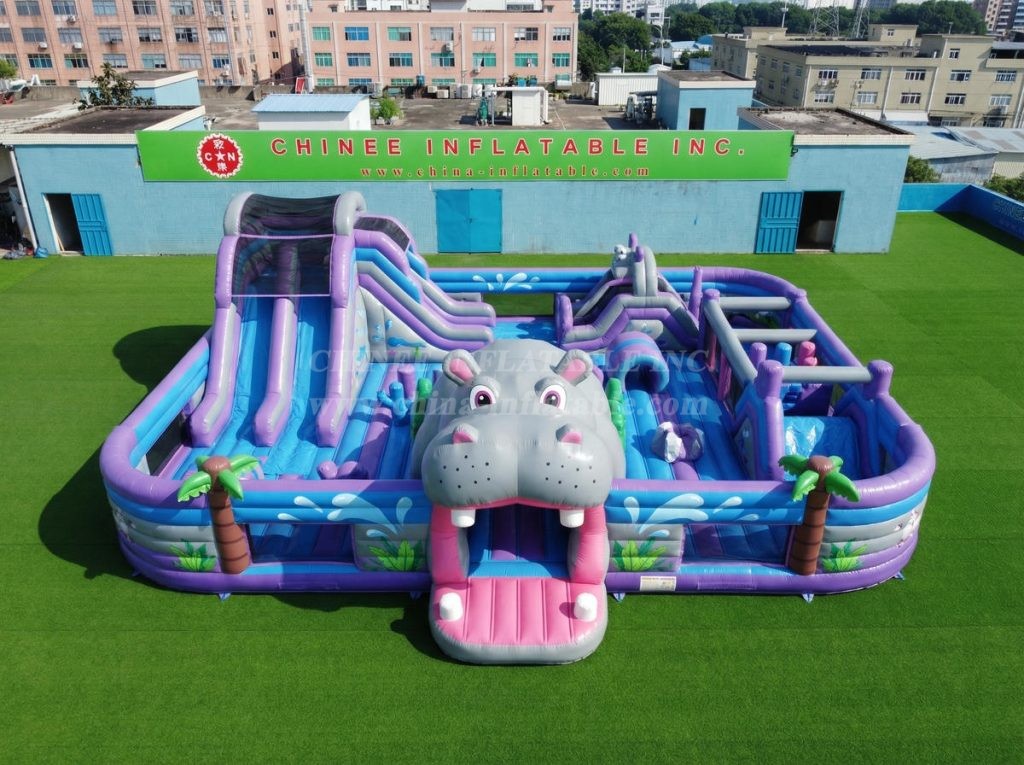 GF3-1215 Hippo Theme Inflatable Funcity