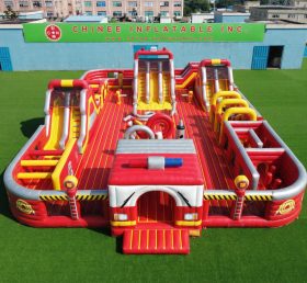 GF3-1332 Firetruck Theme Inflatable Park