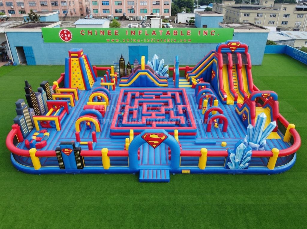 GF3-1406 Superman Theme Inflatable Park