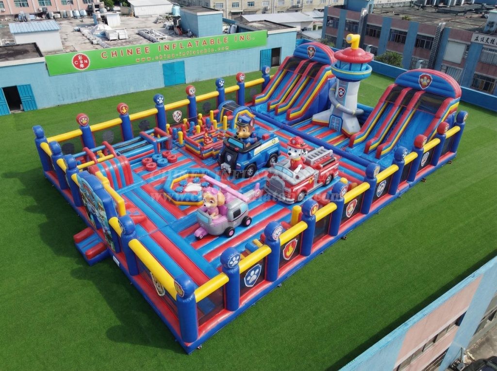 GF3-676 Paw Patrol Theme Giant Inflatable Park