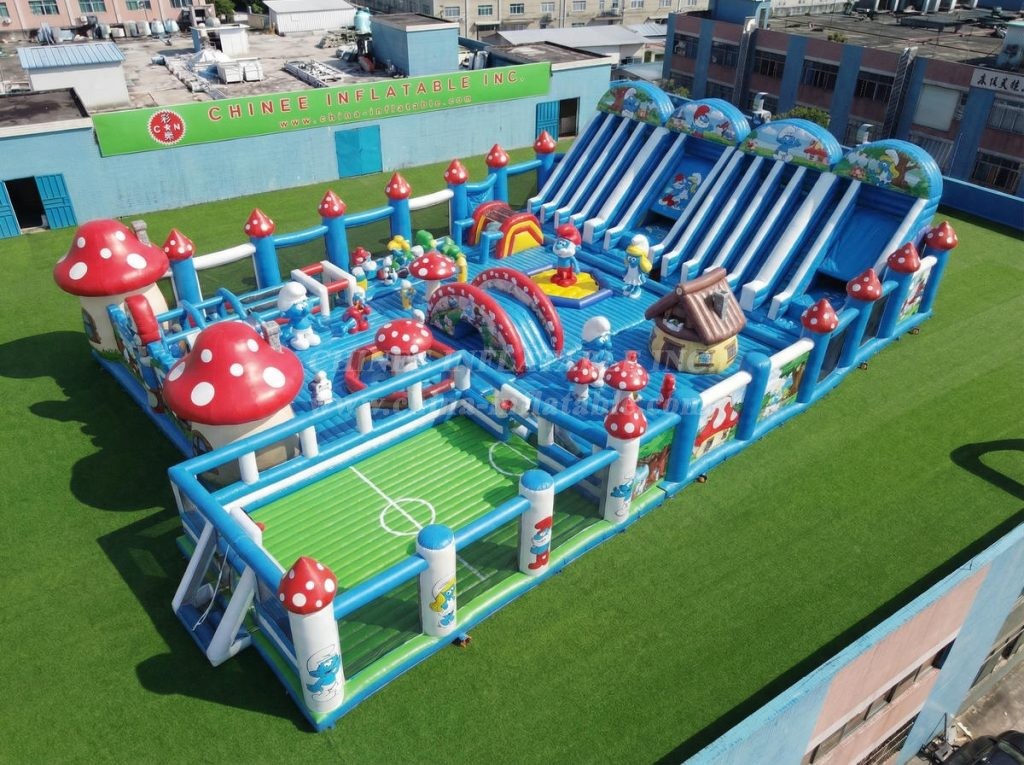 GF3-692 The Smurfs Theme Giant Inflatable Park