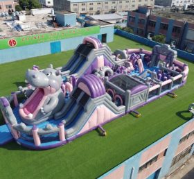 GF3-704 Hippo Theme Inflatable Playground
