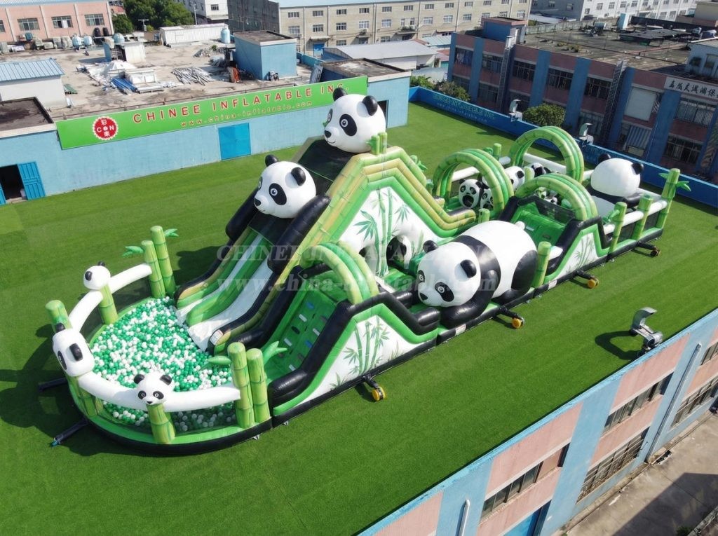 GF3-713 Panda Theme Inflatable Playground