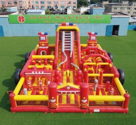 GF3-751 Firetruck Theme Inflatable Playground
