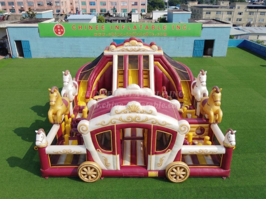 GF3-757 Horse Carriage Theme Inflatable Playground