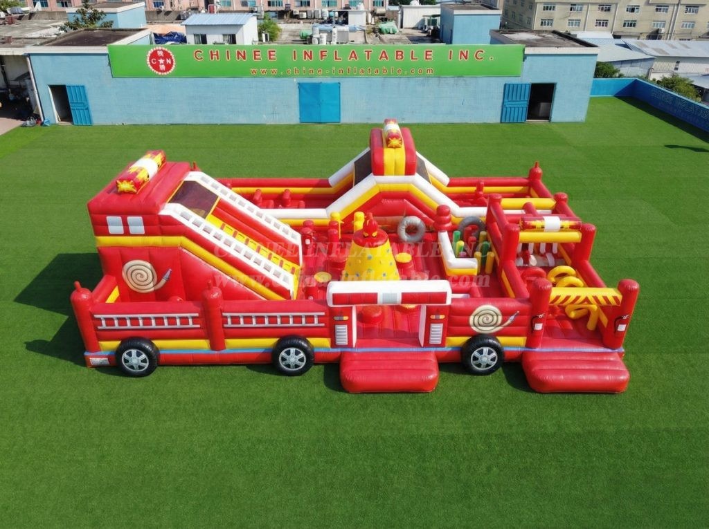 GF3-794 Firetruck Theme Inflatable Playground