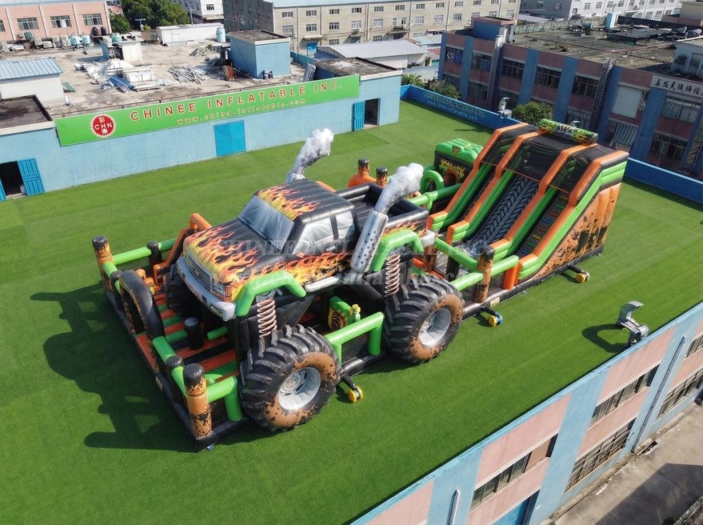 GF3-841 Monster Trucks Theme Inflatable Park