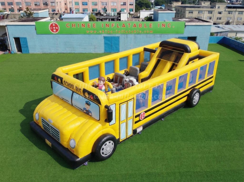 GF3-943 Bus Theme Inflatable Playground