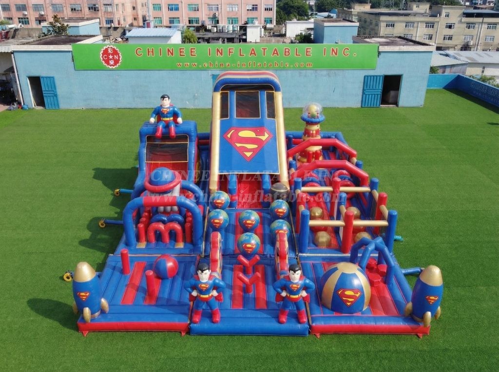 GF3-983 Superman Theme Inflatable Playground