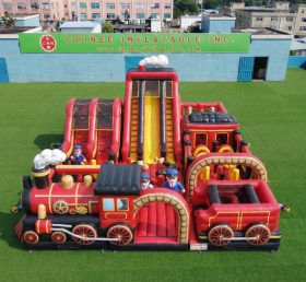 GF3-989 Train Theme Inflatable Playground
