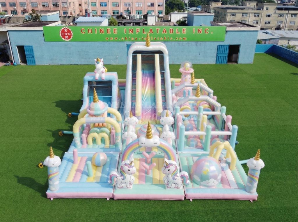 GF3-990 Unicorn Theme Inflatable Playground