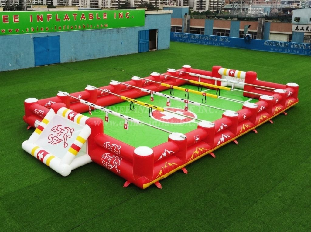 T11-952AE Switzerland Theme Inflatable Human Soccer Field