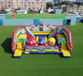 T11-4750J Paw Patrol Theme Inflatable Wipeout Big Balls Obstacle Course