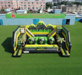 T11-4750Q Toxic Theme Inflatable Wipeout Big Balls Obstacle Course