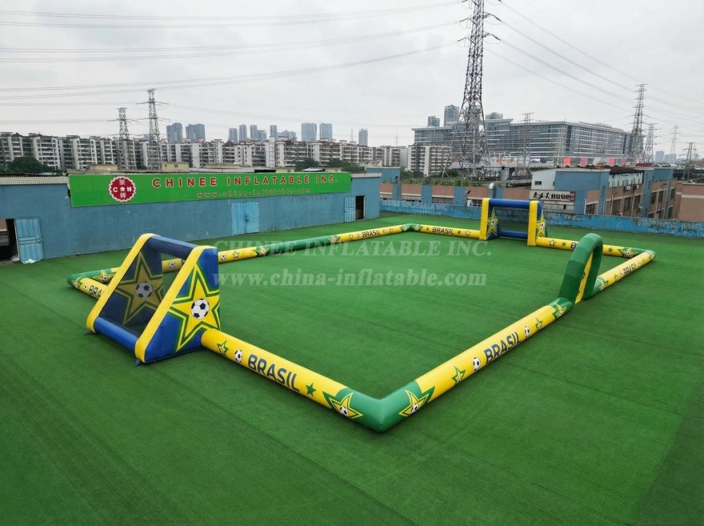 T11-926BBR Brazil Theme Large Inflatable Soccer Field
