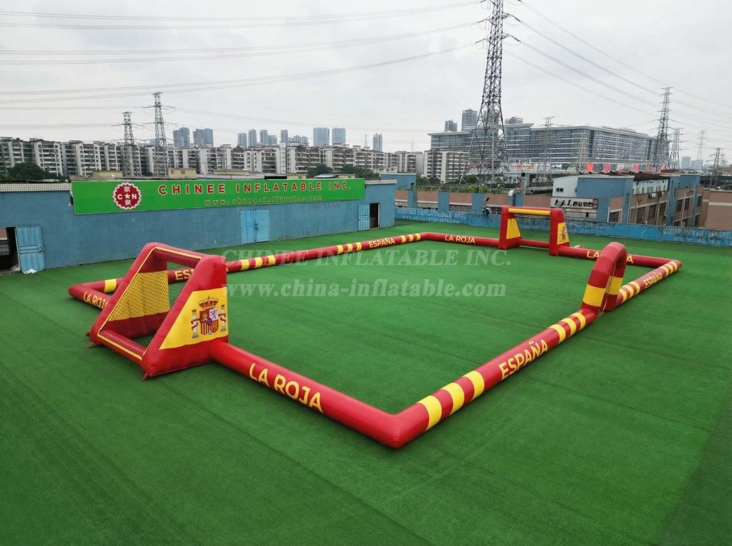 T11-926BES Spain Theme Large Inflatable Soccer Field