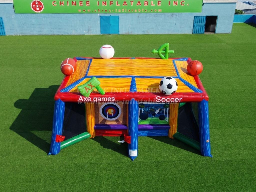 T11-7316 Commercial 6-in-1 Inflatable Multi-Sport Game Cube