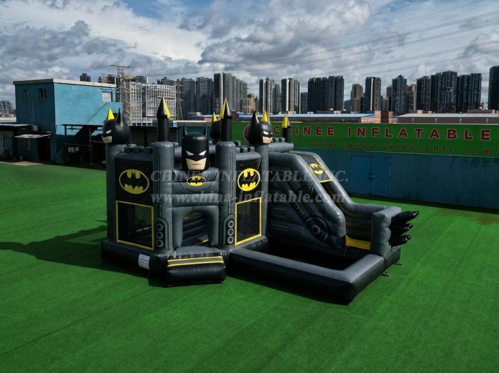 T2-8775 Batman Theme Bouncy Castle with Slide & Pool